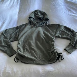 Aerie Ruched Hoodie - Olive